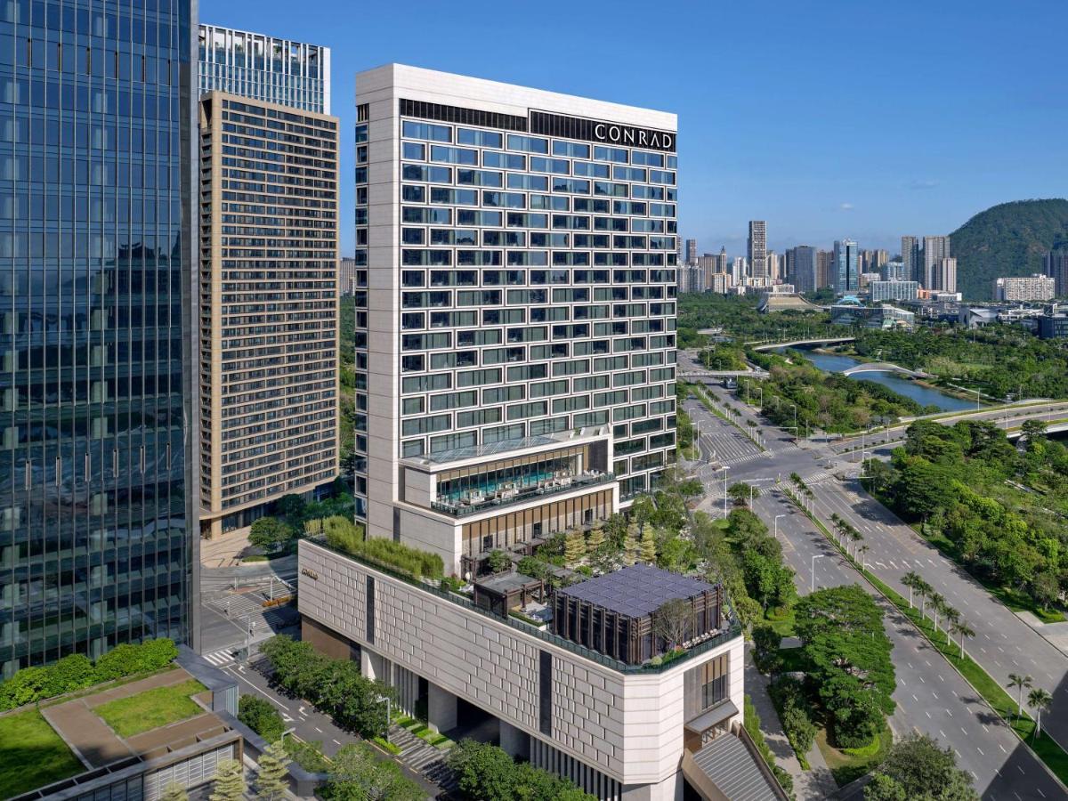 Conrad Shenzhen, The First Art Museum Hotel In Greater Bay Area With The Stunning Bay And Sunset View In The Hotel Terrace Exteriér fotografie