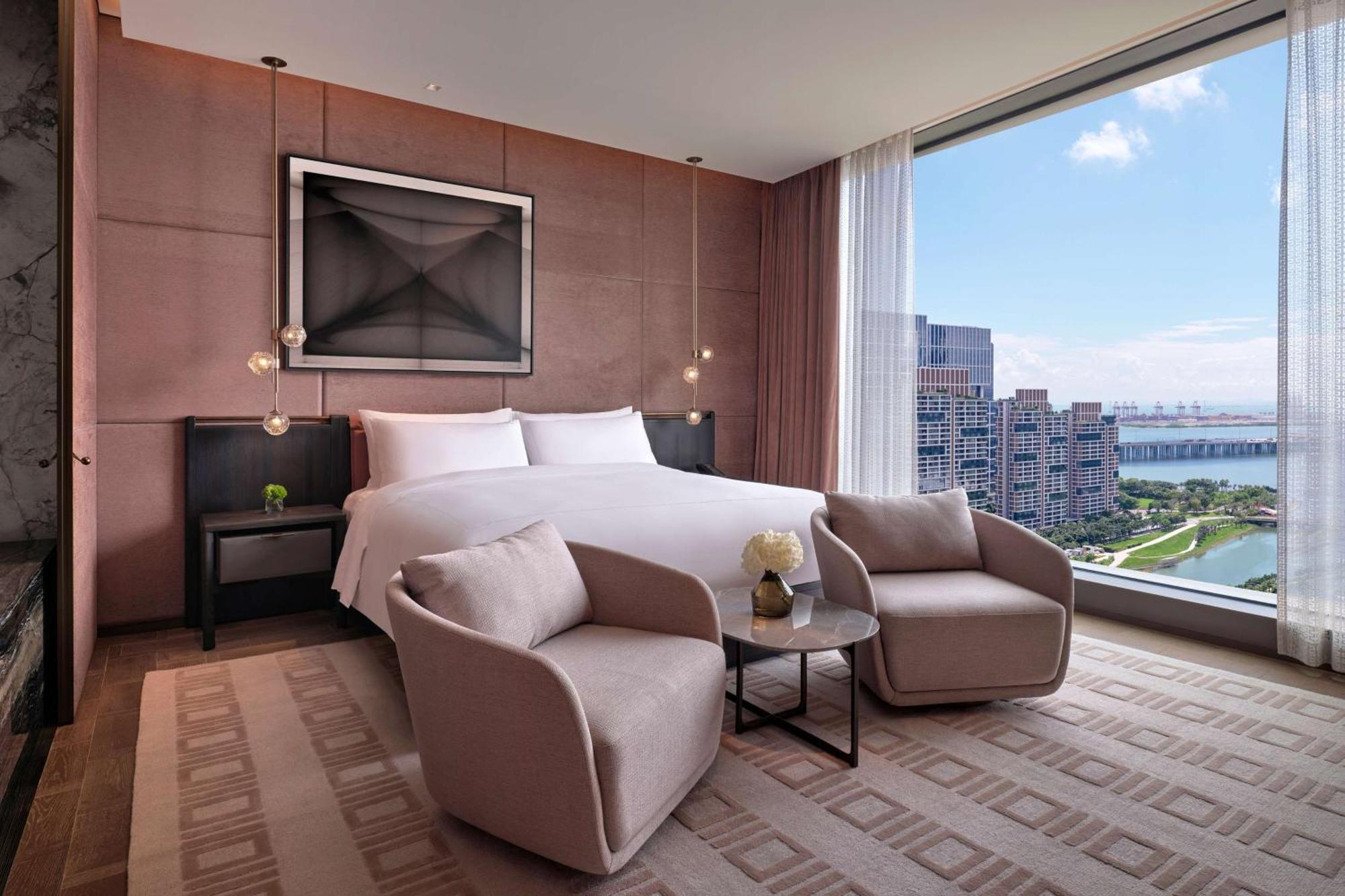 Conrad Shenzhen, The First Art Museum Hotel In Greater Bay Area With The Stunning Bay And Sunset View In The Hotel Terrace Exteriér fotografie