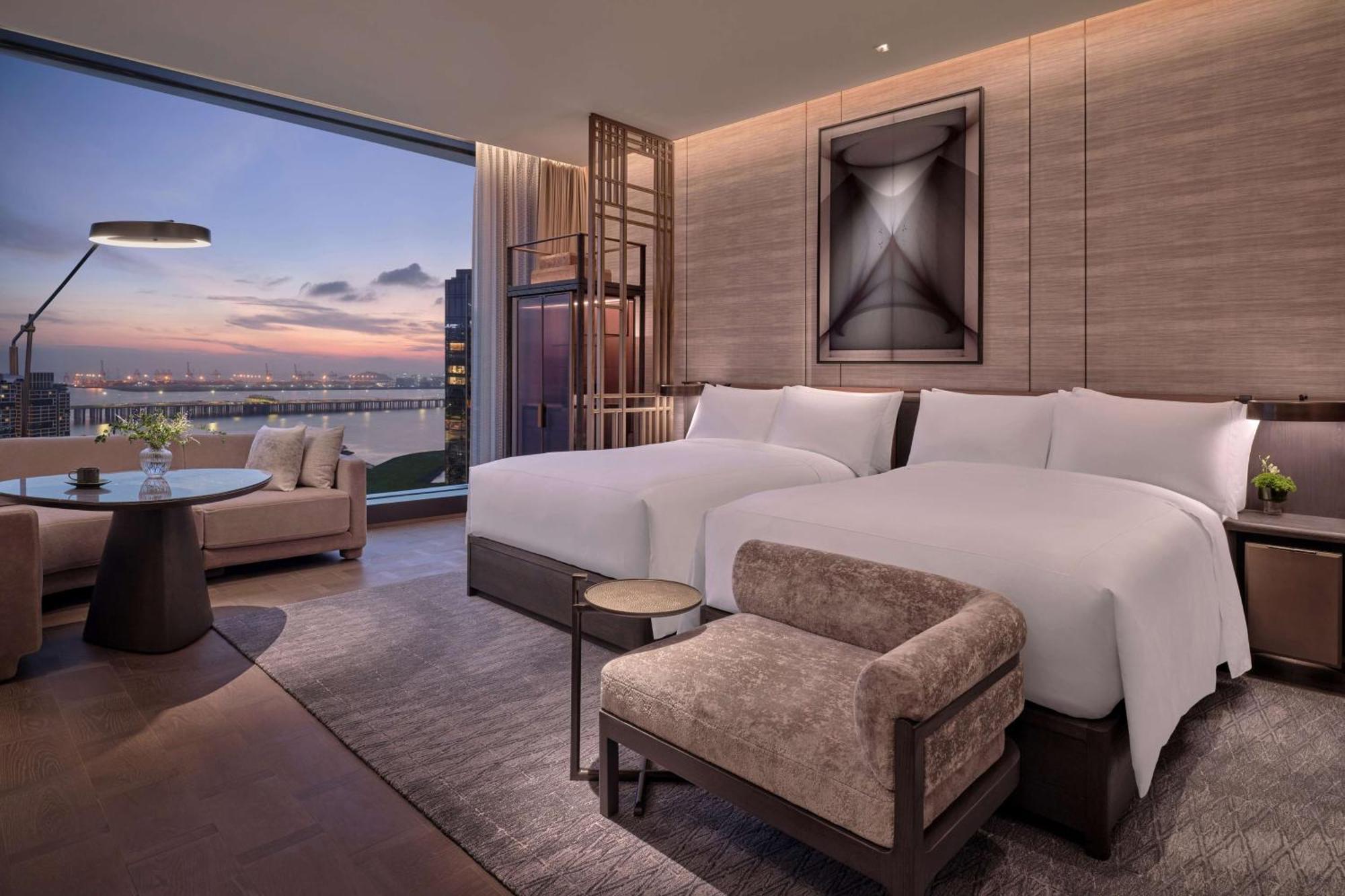Conrad Shenzhen, The First Art Museum Hotel In Greater Bay Area With The Stunning Bay And Sunset View In The Hotel Terrace Exteriér fotografie